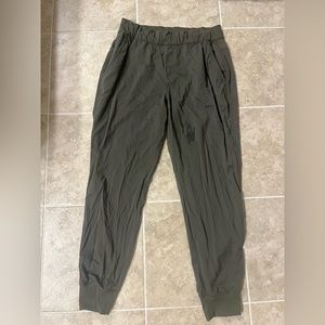 The North Face olive green women's joggers